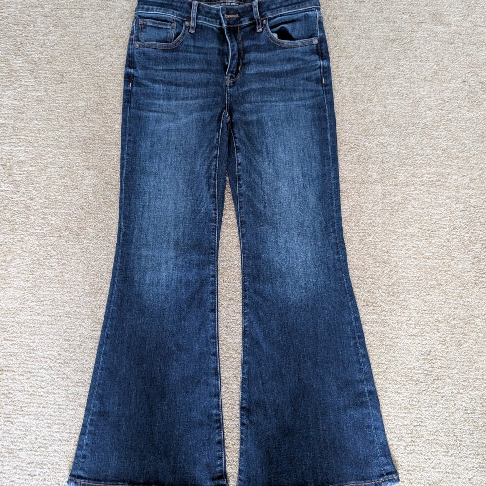 AMERICAN EAGLE Low Rise Flare Size 2 X-Short - Picture 2 of 4
